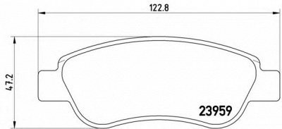 BREMBO p61081 -  Комплект тормозных колодок, дисковый тормоз