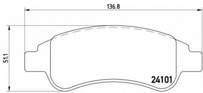 BREMBO p61082 -  Комплект тормозных колодок, дисковый тормоз