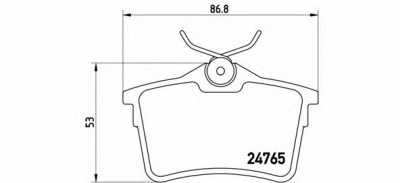 BREMBO p61084 -  Комплект тормозных колодок, дисковый тормоз