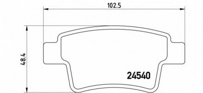 BREMBO p61085 -  Комплект тормозных колодок, дисковый тормоз