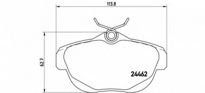BREMBO p61087 -  Комплект тормозных колодок, дисковый тормоз