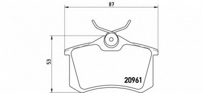 BREMBO p61088 -  Комплект тормозных колодок, дисковый тормоз