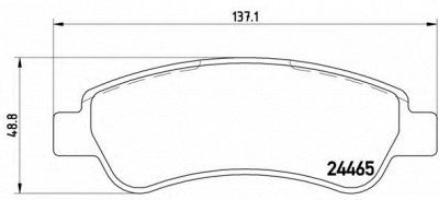 BREMBO p61091 -  Комплект тормозных колодок, дисковый тормоз