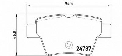 BREMBO p61100 -  Комплект тормозных колодок, дисковый тормоз