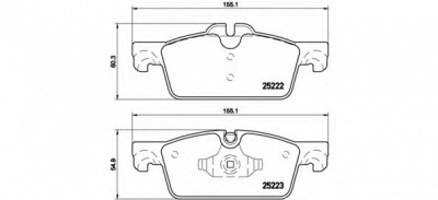 BREMBO p61112 -  Комплект тормозных колодок, дисковый тормоз