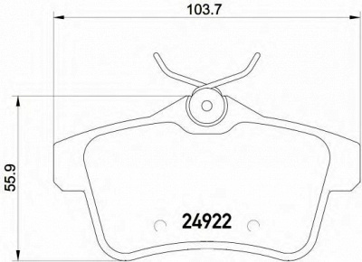 BREMBO p61114 -  Комплект тормозных колодок, дисковый тормоз