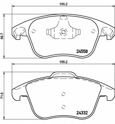 BREMBO p61117 -  Комплект тормозных колодок, дисковый тормоз