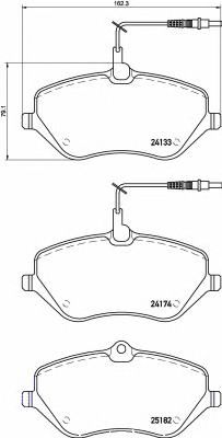 BREMBO p61119 -  Комплект тормозных колодок, дисковый тормоз