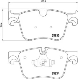 BREMBO p61123 -  Комплект тормозных колодок, дисковый тормоз