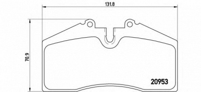 BREMBO p65005 -  Комплект тормозных колодок, дисковый тормоз