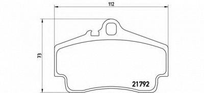 BREMBO p65008 -  Комплект тормозных колодок, дисковый тормоз