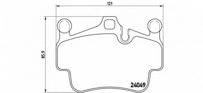 BREMBO p65015 -  Комплект тормозных колодок, дисковый тормоз