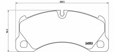 BREMBO p65017 -  Комплект тормозных колодок, дисковый тормоз
