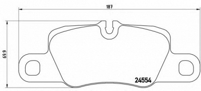 BREMBO p65020 -  Комплект тормозных колодок, дисковый тормоз