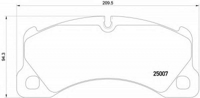 BREMBO p65021 -  Комплект тормозных колодок, дисковый тормоз