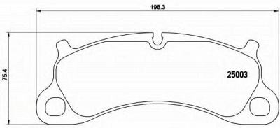 BREMBO p65025 -  Комплект тормозных колодок, дисковый тормоз
