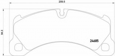 BREMBO p65026 -  Комплект тормозных колодок, дисковый тормоз