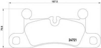 BREMBO p65027 -  Комплект тормозных колодок, дисковый тормоз