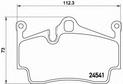 BREMBO p65028 -  Комплект тормозных колодок, дисковый тормоз