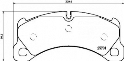BREMBO p65033 -  Комплект тормозных колодок, дисковый тормоз