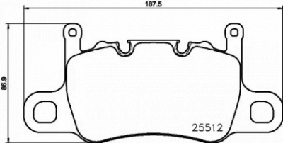 BREMBO p65037 -  Комплект тормозных колодок, дисковый тормоз