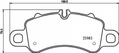 BREMBO p65041 -  Комплект тормозных колодок, дисковый тормоз