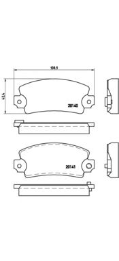 BREMBO p68004 -  Комплект тормозных колодок, дисковый тормоз