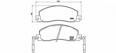 BREMBO p68006 -  Комплект тормозных колодок, дисковый тормоз