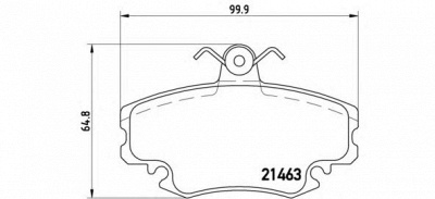 BREMBO p68008 -  Комплект тормозных колодок, дисковый тормоз
