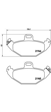 BREMBO p68021 -  Комплект тормозных колодок, дисковый тормоз