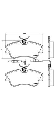 BREMBO p68023 -  Комплект тормозных колодок, дисковый тормоз