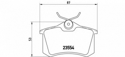 BREMBO p68024 -  Комплект тормозных колодок, дисковый тормоз