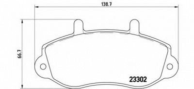 BREMBO p68025 -  Комплект тормозных колодок, дисковый тормоз