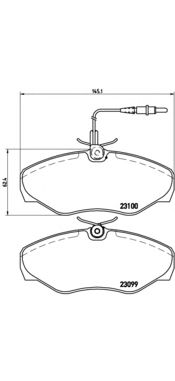 BREMBO p68026 -  Комплект тормозных колодок, дисковый тормоз
