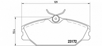 BREMBO p68027 -  Комплект тормозных колодок, дисковый тормоз