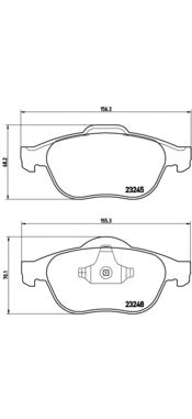 BREMBO p68032 -  Комплект тормозных колодок, дисковый тормоз