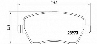 BREMBO p68033 -  Комплект тормозных колодок, дисковый тормоз