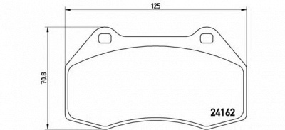 BREMBO p68036 -  Комплект тормозных колодок, дисковый тормоз