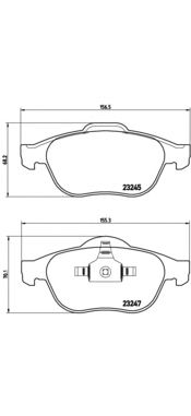 BREMBO p68040 -  Комплект тормозных колодок, дисковый тормоз