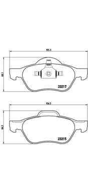 BREMBO p68048 -  Комплект тормозных колодок, дисковый тормоз