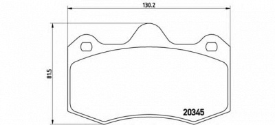 BREMBO p68051 -  Комплект тормозных колодок, дисковый тормоз