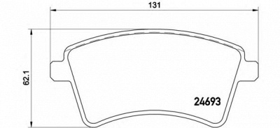 BREMBO p68053 -  Комплект тормозных колодок, дисковый тормоз