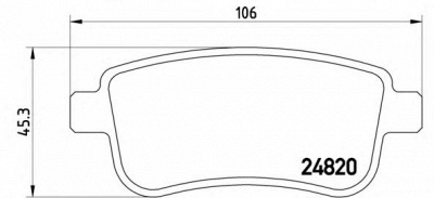 BREMBO p68054 -  Комплект тормозных колодок, дисковый тормоз