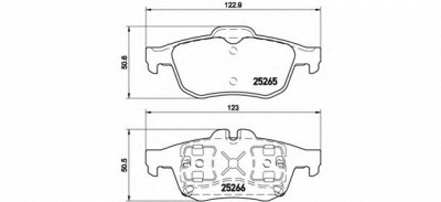 BREMBO p68057 -  Комплект тормозных колодок, дисковый тормоз