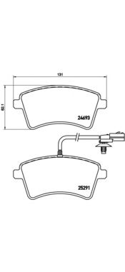 BREMBO p68058 -  Комплект тормозных колодок, дисковый тормоз