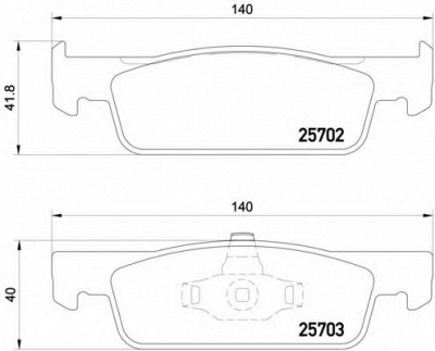 BREMBO p68059 -  Комплект тормозных колодок, дисковый тормоз