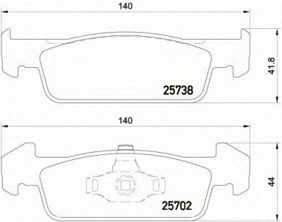 BREMBO p68060 -  Комплект тормозных колодок, дисковый тормоз