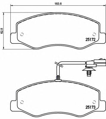 BREMBO p68061 -  Комплект тормозных колодок, дисковый тормоз