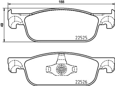 BREMBO p68065 -  Колодки тормозные передние дисковые, комплект