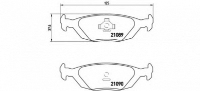 BREMBO p71003 -  Комплект тормозных колодок, дисковый тормоз